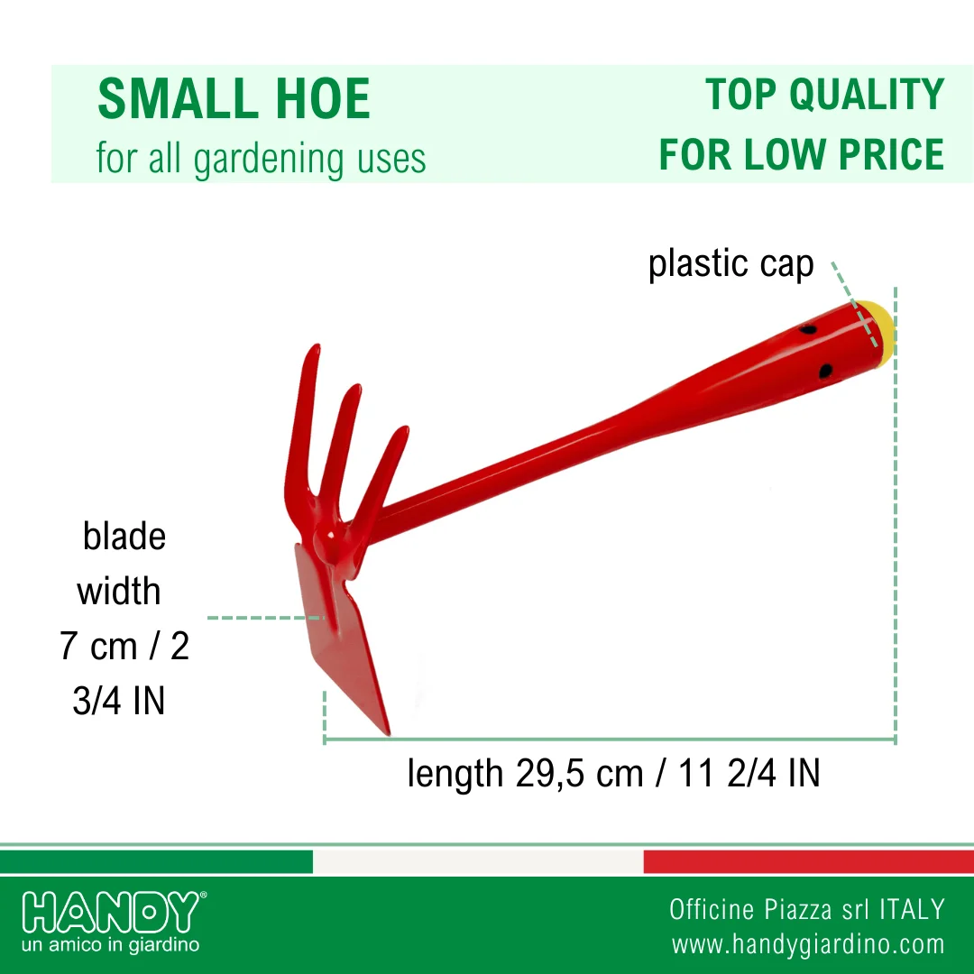 Italian Quality Customizable for Color Small Steel Hand Hoe Square Shape Trident Hand Tools Scraper Home Gardening OEM Tool Set