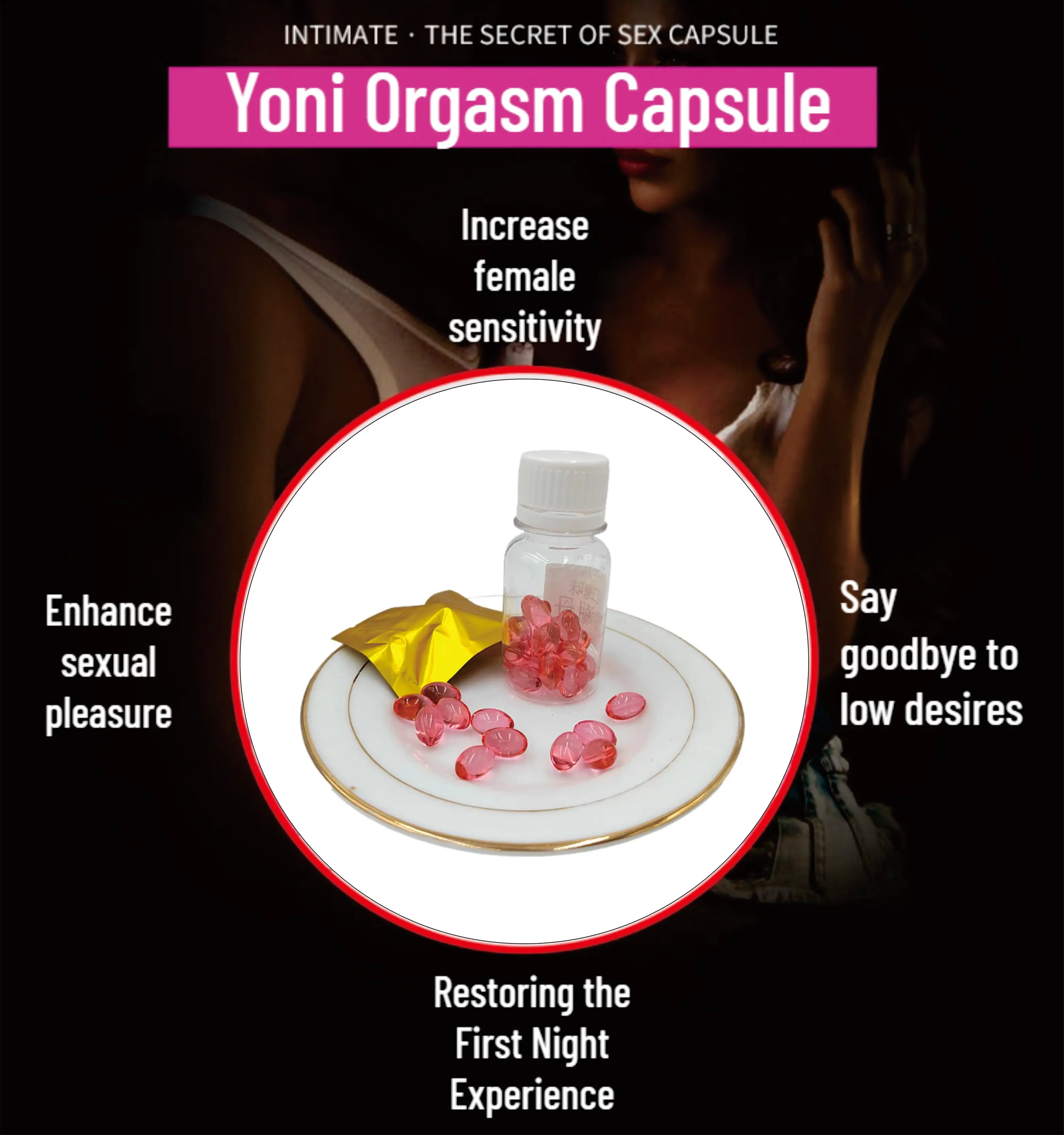 Private Label Yoni Orgasm Climax Capsule For Woman Female Aphrodisiac
