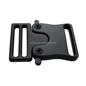 Manufacturers High quality 1 inch 25  mm width with spring easy unlock black Adjustable zinc alloy metal Belt Buckle