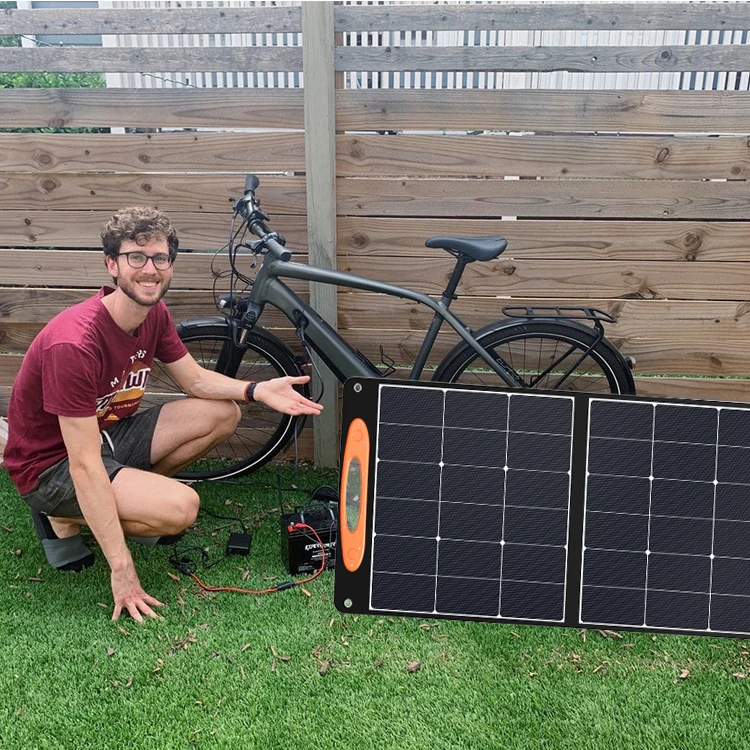 100W Mobiles Solar Panel Fast Ebike Charger Mono Foldable Panels Portable  Energy Storage Power Supply Solar Panels for Cycling