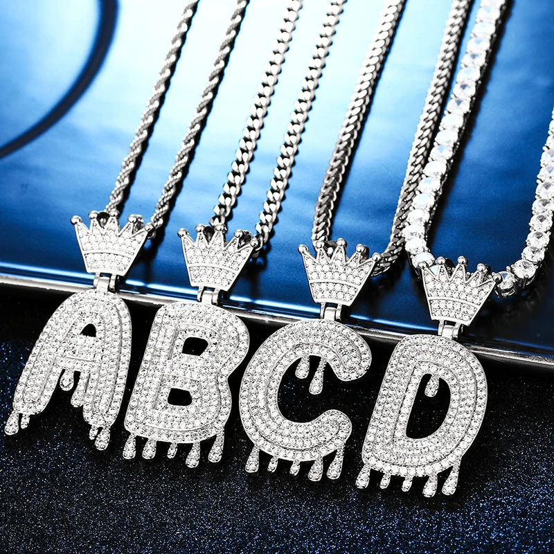 Hip Hop Custom Name Pendant Iced Out Custom Dripping Letter
