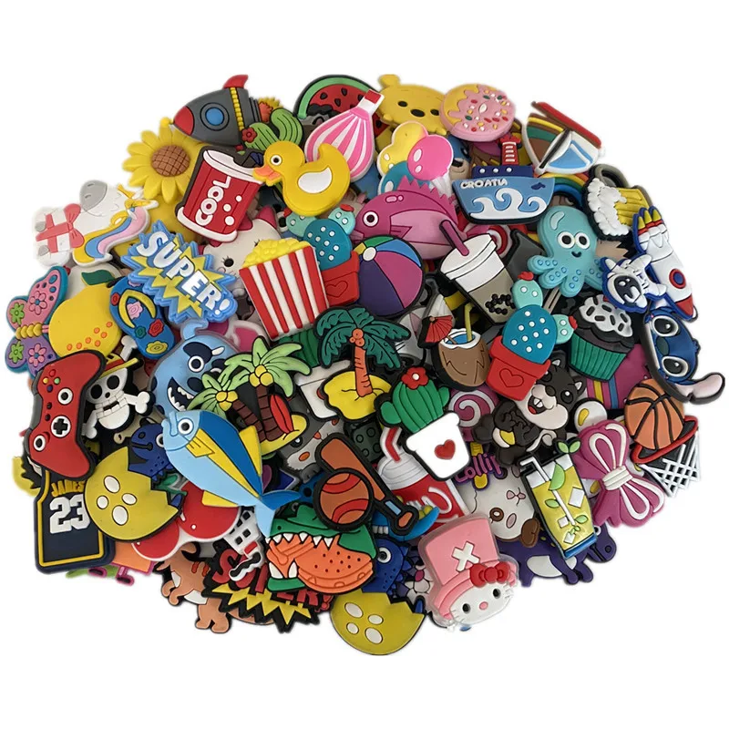 Lot of 50,100pcs Mix Shoe Charms for Kids Shoes Decoration Birthday Gifts 