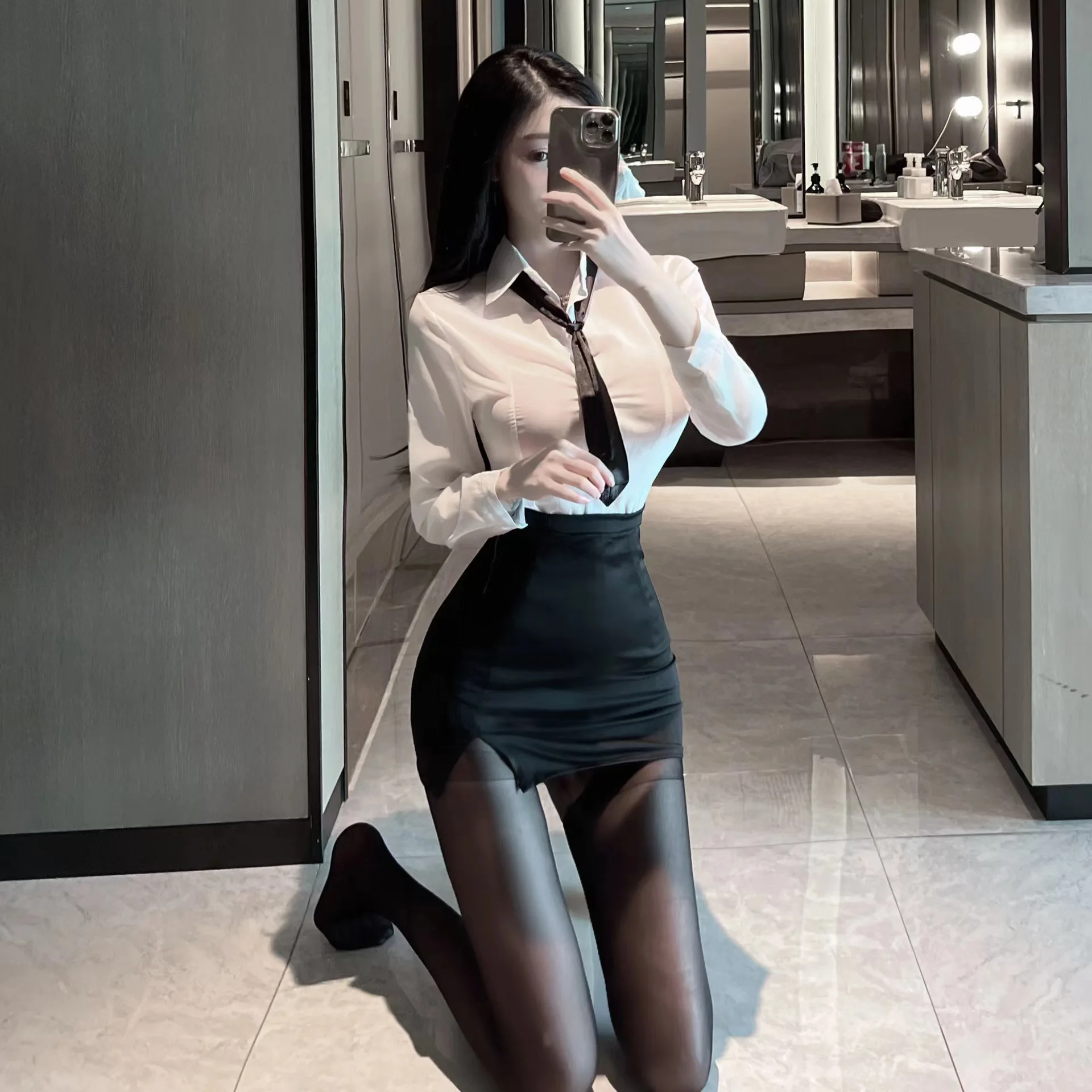 DM029 Factory Customization Erotic Secretary Uniform Sex Lingerie Sexy Teacher Costume with Skirt for Cosplay Cosplay