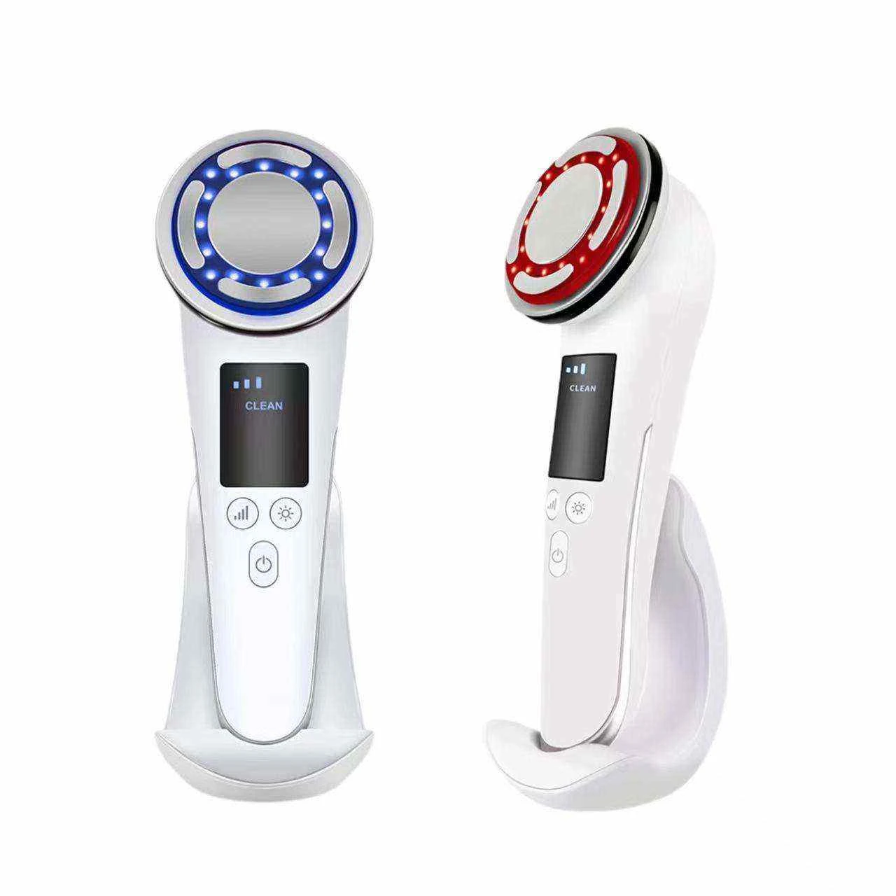 New Product Micro-current Galvanic Machine Vibration Facial Massager Home  Use Beauty Equipment Hot Cold Skin Care Face Massager