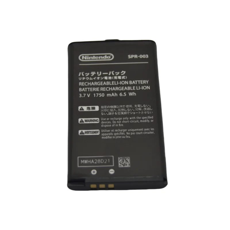 باتری جدید لیتیوم‌یون جایگزین SPR-003 یا SPR003 برای کنسول بازی جدید ۳DSXL و ۳DS XL با ولتاژ ۳٫۷ ولت و ظرفیت ۱۷۵۰ میلی‌آمپر‌ساعت