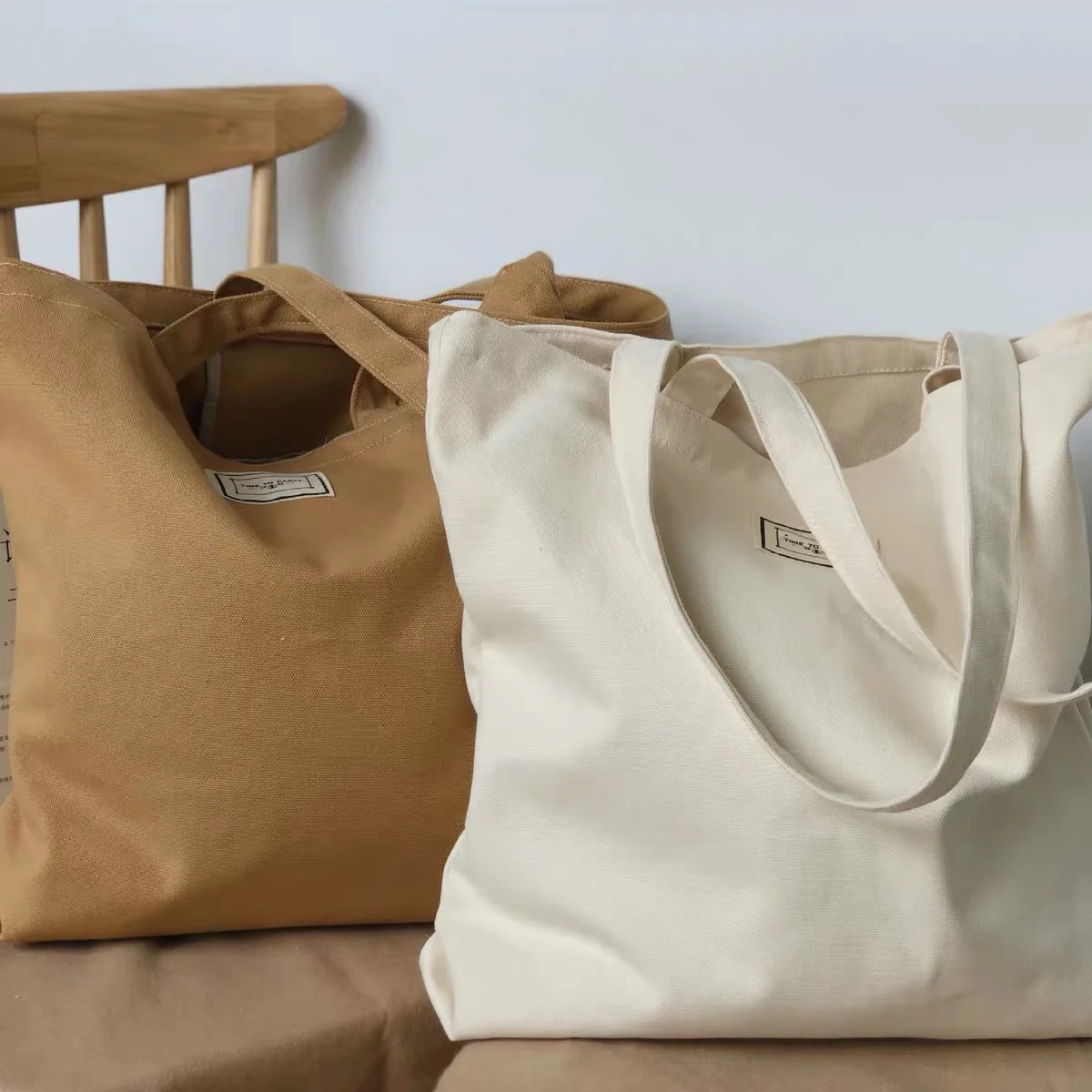 Recycle Tote Bag Cotton Canvas Womens Hign Gsm Cotton Canvas Vintage Grocery Shopping Bag Canvas Tote Handbags for Women details