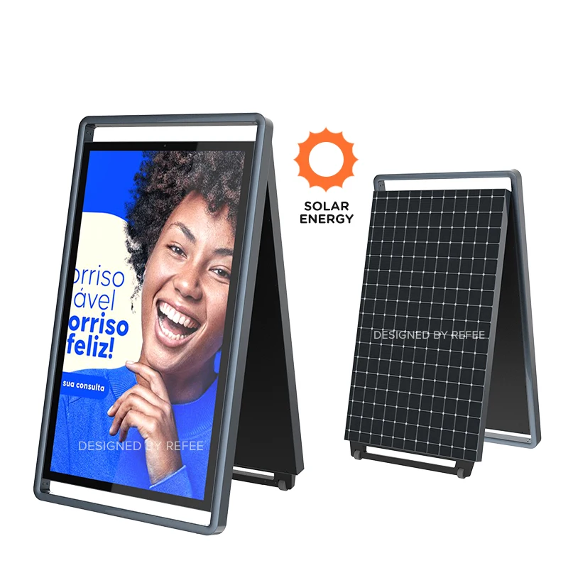 Solar Power High Brightness Screen Sunlight Readable Advertising Sign LCD Display Outdoor Waterproof Digital Poster