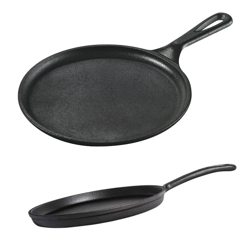 26 Cm Large Shallow Cast Iron Griddle Grill Industrial Eggs Frying Pan  Cooker For Outdoor And Kitchen - Buy 26 Cm Large Shallow Cast Iron Griddle  Grill Industrial Eggs Frying Pan Cooker