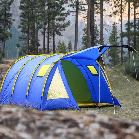 Wind Valley Portable 5-6 Person Aluminum Pole Outdoor Family Camping Tent Tunnel Style
