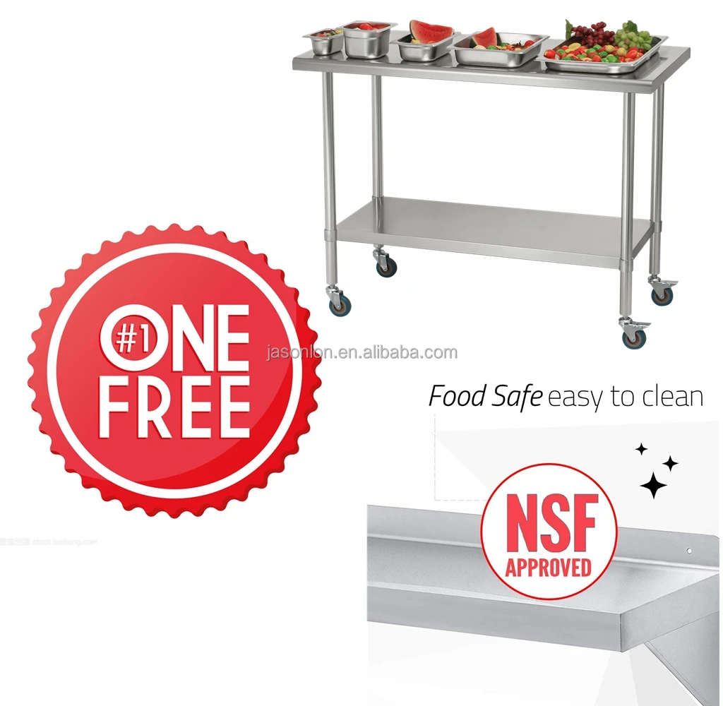 Custom Made Stainless Steel Corrosion Resistant Dining Hall Work Table