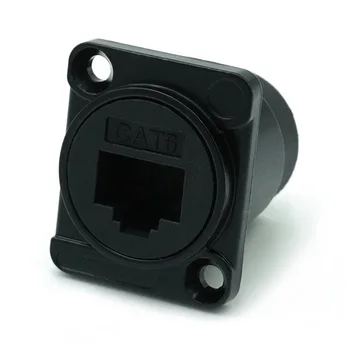 D-type Rj45 Panel Mount Rj45 Socket Female To Female Cat6 Data ...