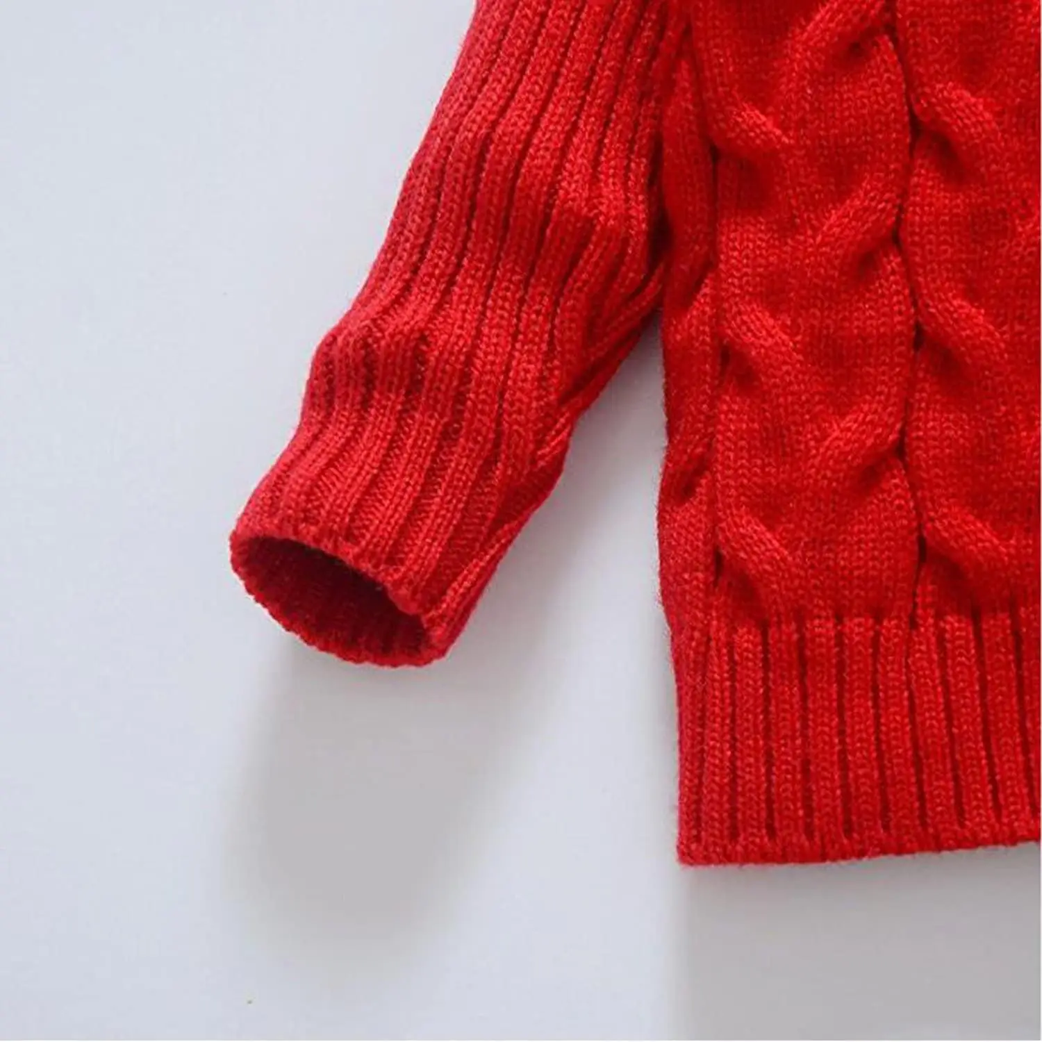 LIGHFOOT Baby Kids Boys Girls Long Sleeves high Collar Twist Knit Sweater Keep Warm 