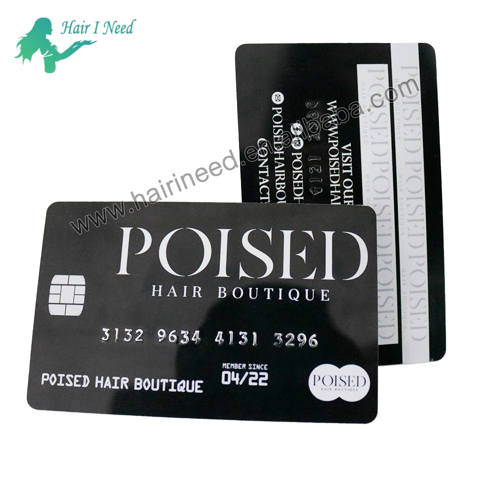 PVC Personalized Business Cards Print Custom Plastic Loyalty Membership Gift PVC Magnetic VIP Thank You Foil Stamp Credit Card