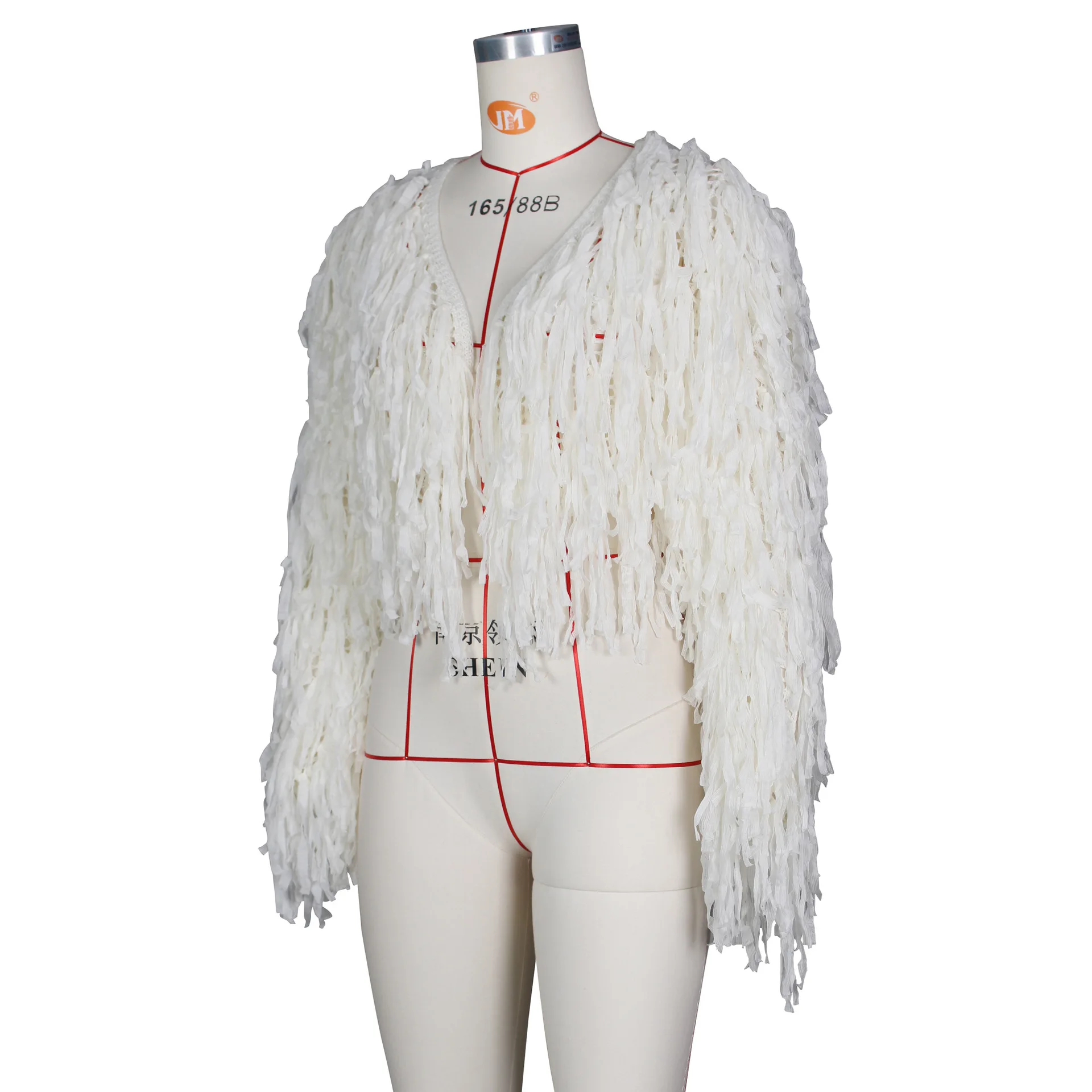 Sexy Tassel Knitted Crochet Cardigan Sweaters Fall Winter Clothes Women Fashion Cropped Jackets Coats