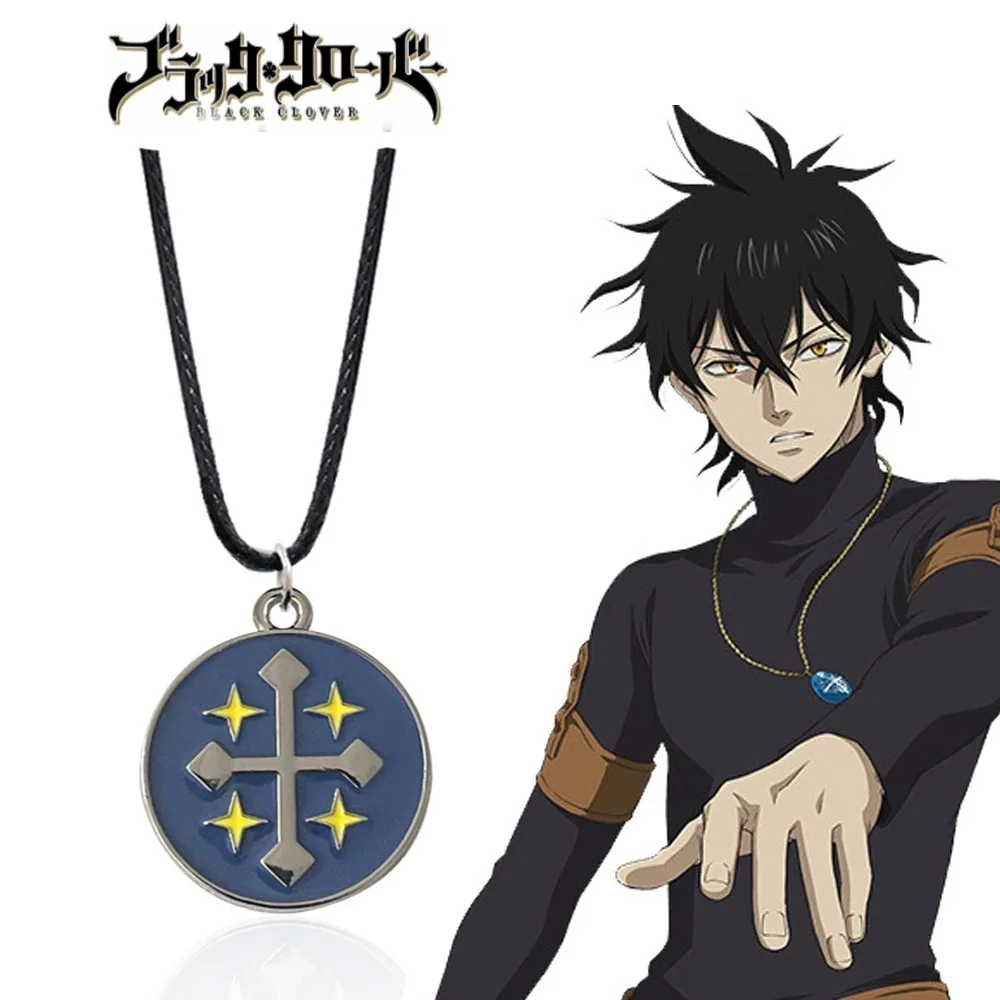 3 Styles Anime Black Clover Asta Black Bull Sign Necklace Yuno Grinbellor  Blue Millstone Pendant Necklace Cosplay Jewelry Gift