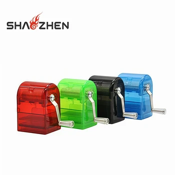Customization Wholesale Cigarette Accessories Plastic Hand-Cranked Portable Cigarette Grinders Manual Herb Grinder