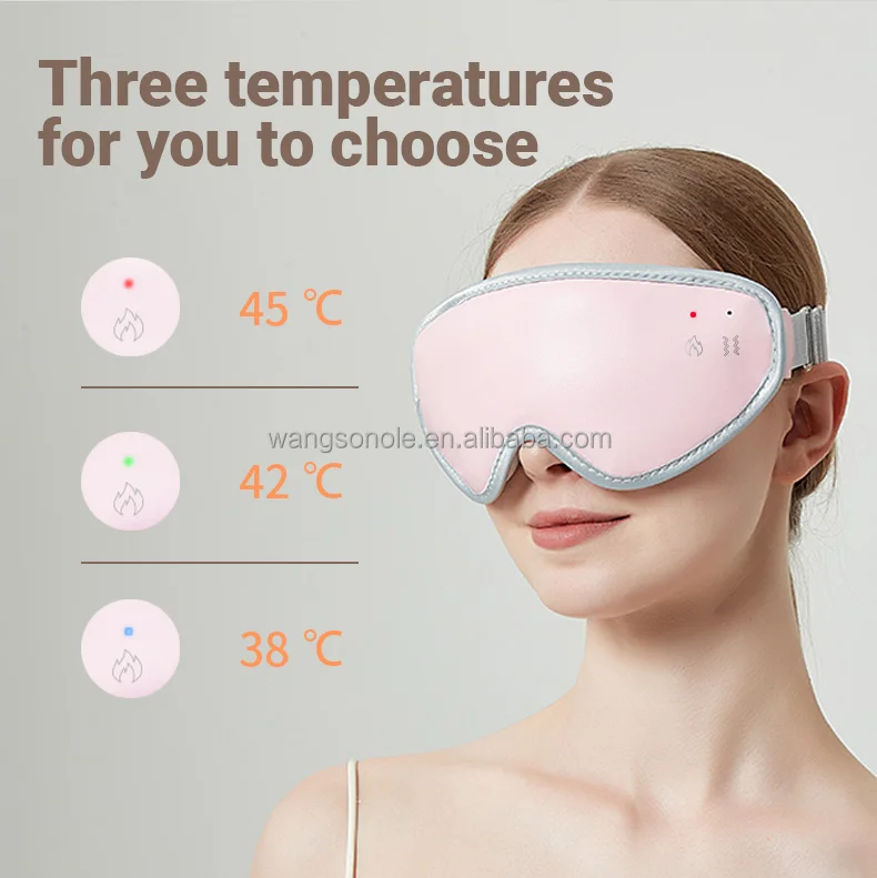 Customized Logo 3d Hot Vibrating Eye Mask Eye Massager Rechargeable