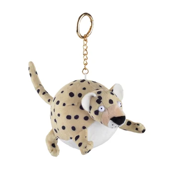 High Quality Durable Light Easy To Carry Animal Cheetah Plush Toy Keychain Schoolbag Pendant