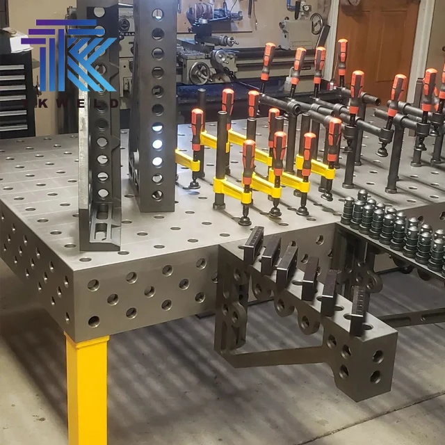 Professional Welding Manufactured Supply Multifunctional Welding Desk 3d Tab and Slot Welding Table on Wheels