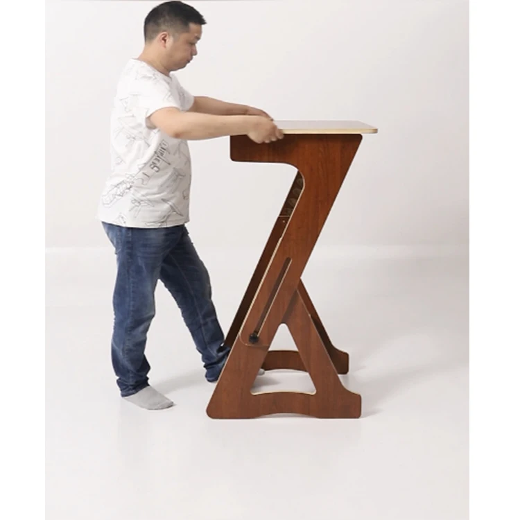Wooden Movable Laptop Table Simple Design Wood Desktop Height Adjustable Bed Sofa Side Computer Notebook Laptop Desk Table