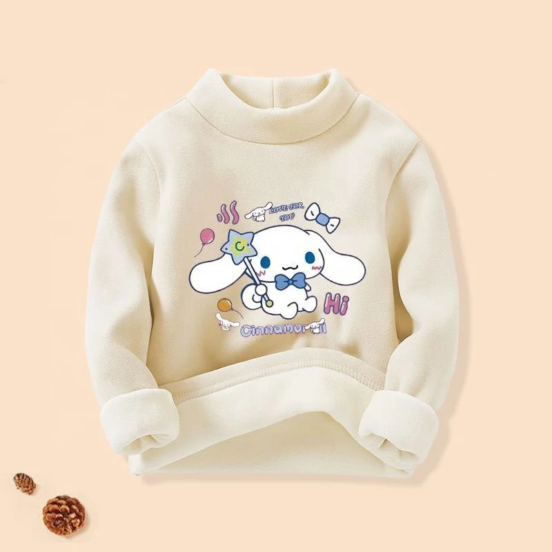 Anime Sanrio Cartoon Kuromi Children Derung Thicken Sweater Autumn ...