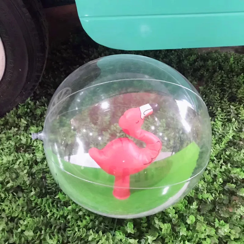 Factory New Design Custom PVC Inflatable 3D Beach Ball with Fish Inside