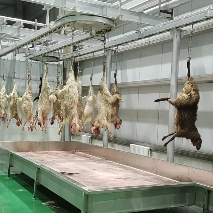Halal mutton and goat slaughtering line, suitable for mutton processing plants and slaughterhouse projects