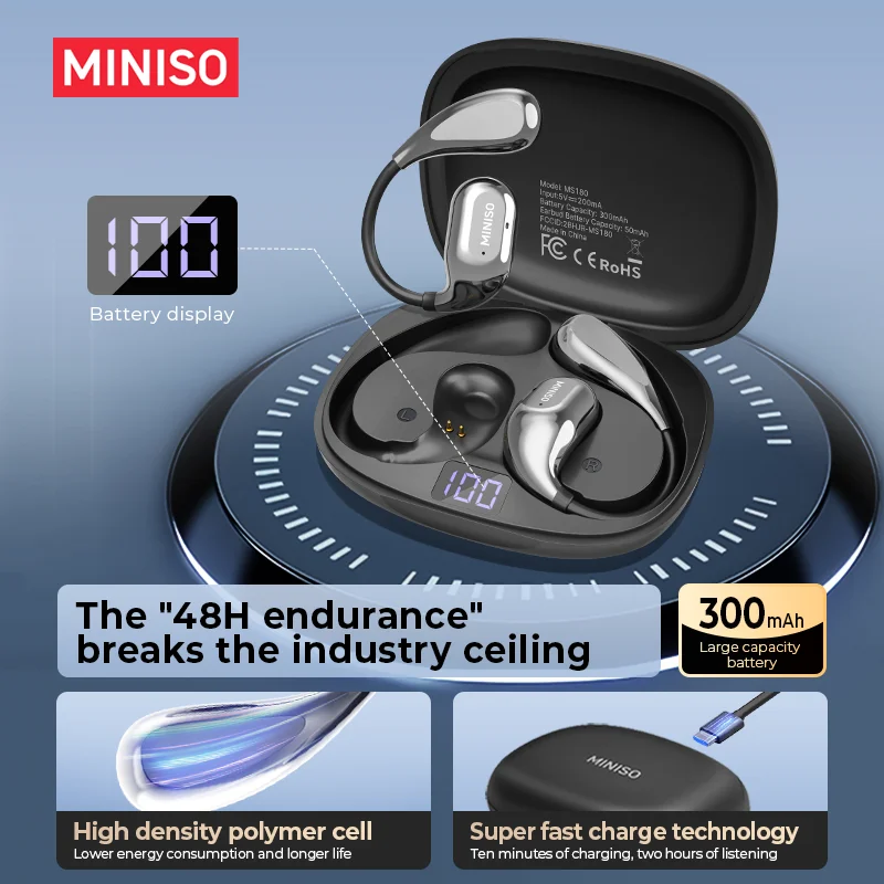 MINISO MS180 TWS Earphones Wireless HiFi Sports Gaming Earbuds Dual  Microphones ENC Noise Cancelling High-Definition Berlin
