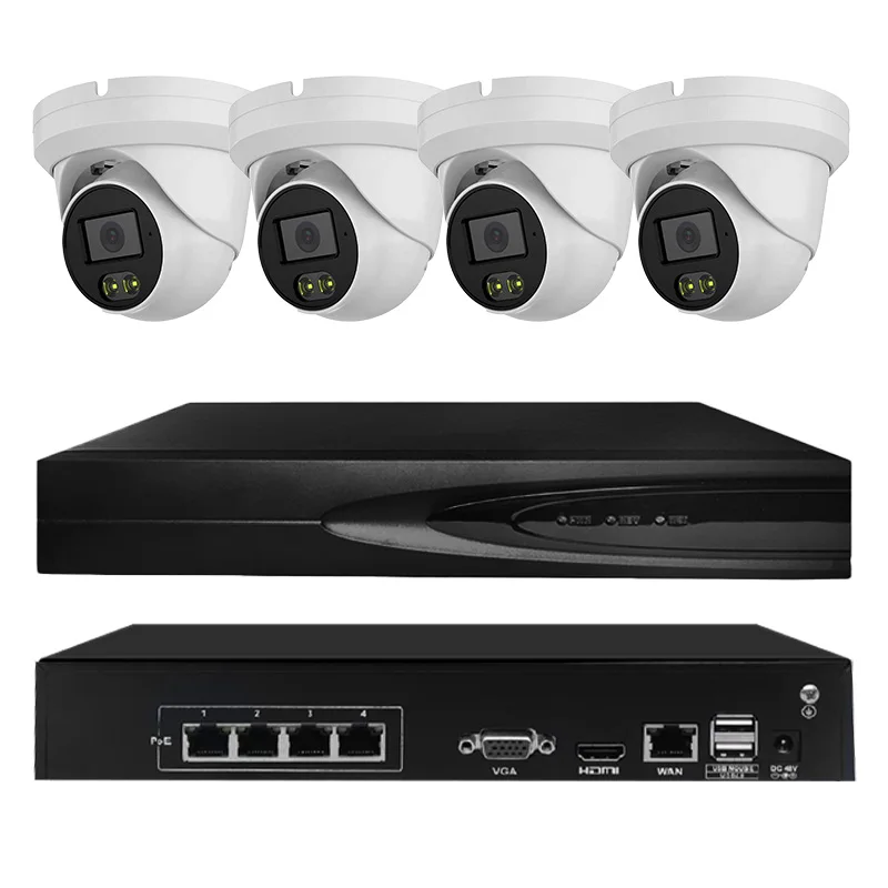 Full Color Motion Detection Surveillance Ip Cameras 4ch 8ch 8mp Cctv