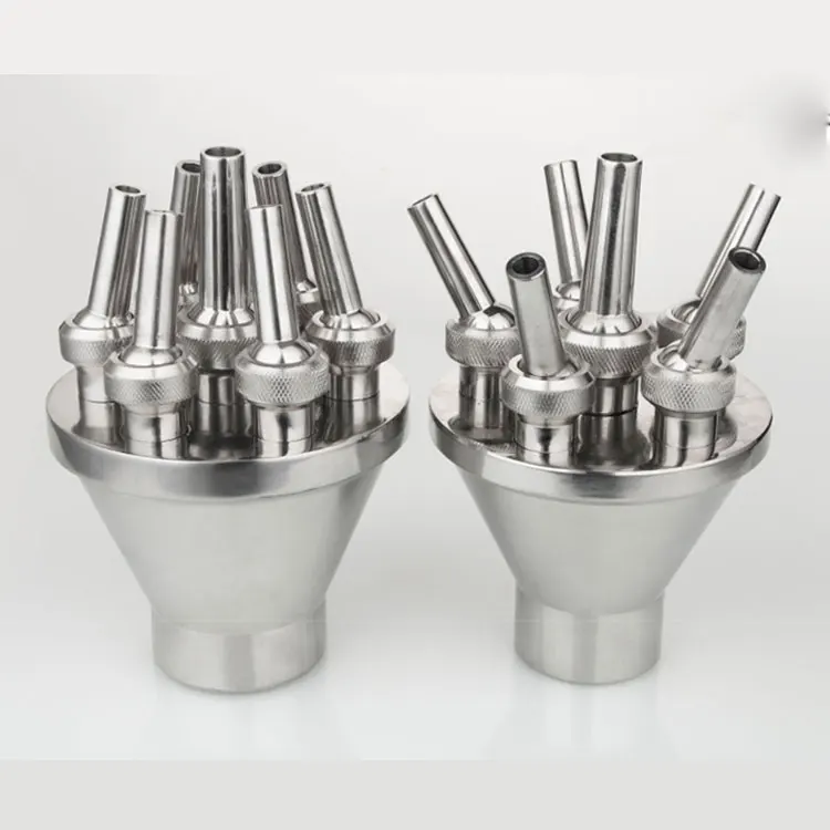 Factory Supply Stainless Steel Brass Adjustable Three Layer Flower Fountain Nozzle