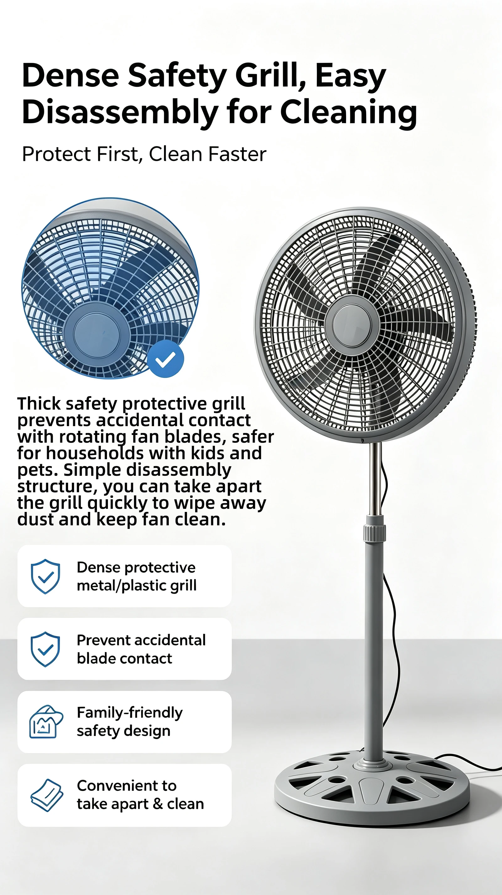Pedestal Fan, 220V 50HZ 55W - detail 12