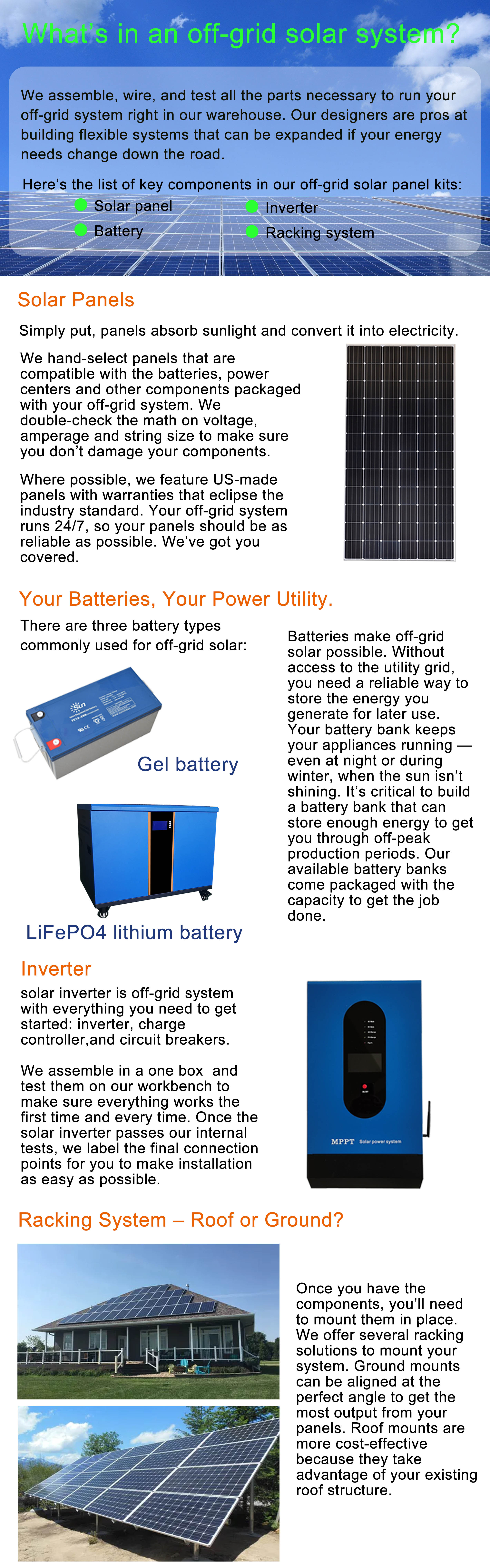 Complete Solar System 5kw Off Grid High Efficiency 5000w Solar Panels ...