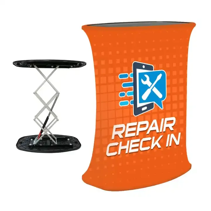 Custom Pop up Counter Foldable Trade Show Aluminum Trade Show Table Display Stand Pop up Booth Table Bar Counter