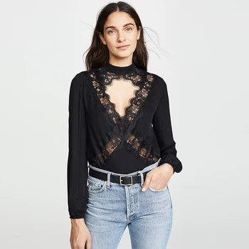 100% Silk Ladies' Stand Collar Western Print Top Custom Logo Daily Use Wrinkle-Free Spring Button New Fashionable XXL Size