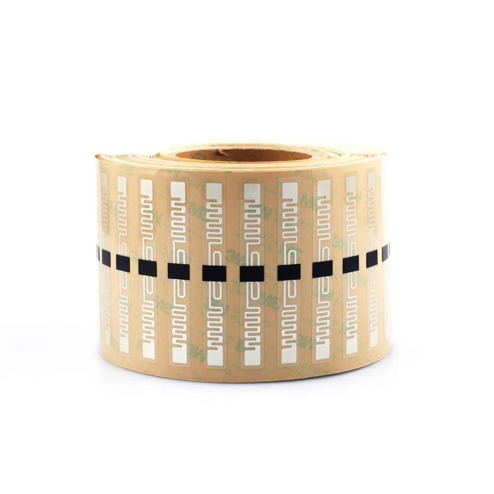 Tamper Proof UHF Headlight Rfid Tag 860-960Mhz M4QT 98*12mm Uhf Rfid Headlight Sticker