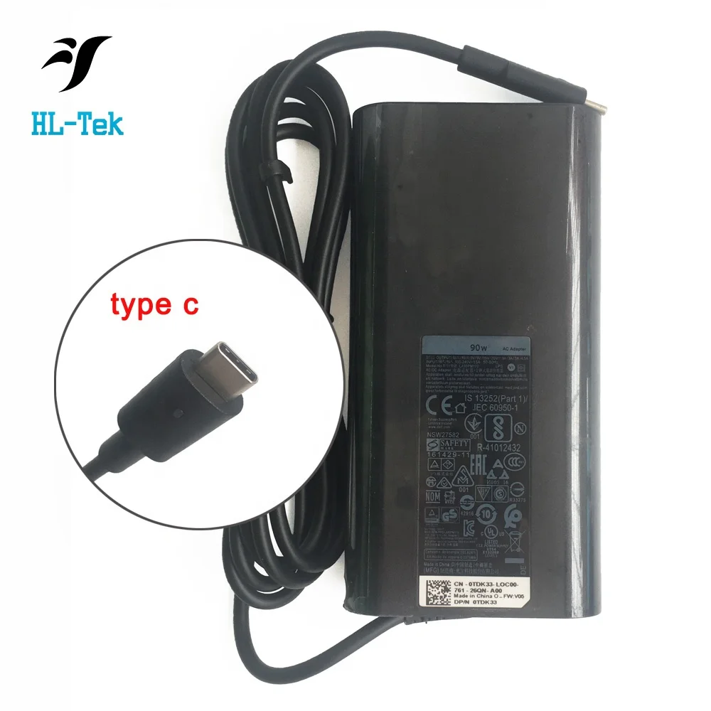 Original 90w Type C Ac Adapter For Dell Xps 13 15 9360 9550 Latitude 7490  7480 7400 7390 5490 5590 5400 5580 5290 Laptop Charger - Buy 90w Type C Ac  Adapter,Latitude 7490 Adapter,Latitude 5580 Laptop Charger Product on  