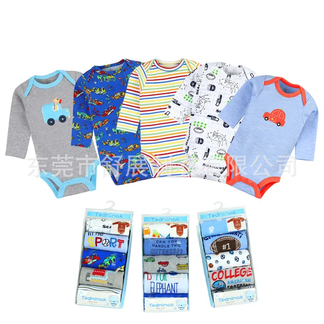 Foreign Trade Baby Wrap Fart Clothes European and American Clothing Baby Carter Long Sleeve Triangle Hare Clothes for Boys and G