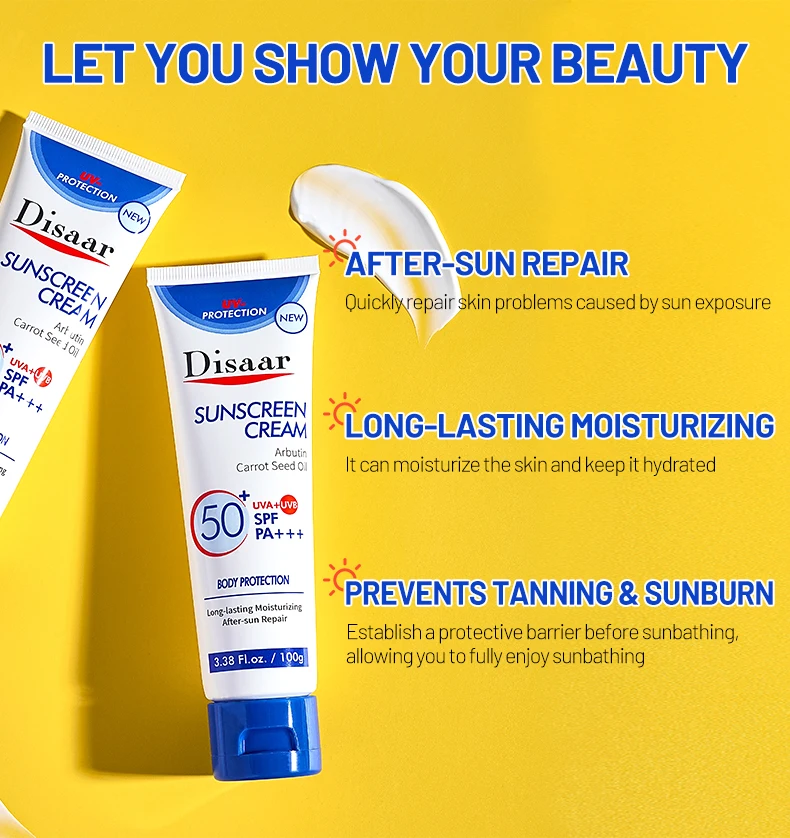 Disaar Wholesale 100g Prevents Tanning Sunburn Arbutin Sunscreen In Bar