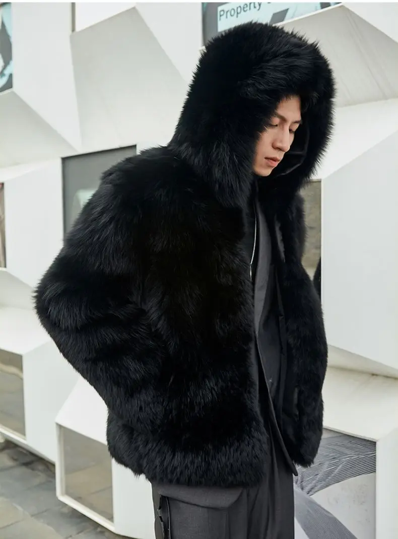 Men's Warm Clothing  Fox fur Short  Coat Outdoor  Jacket