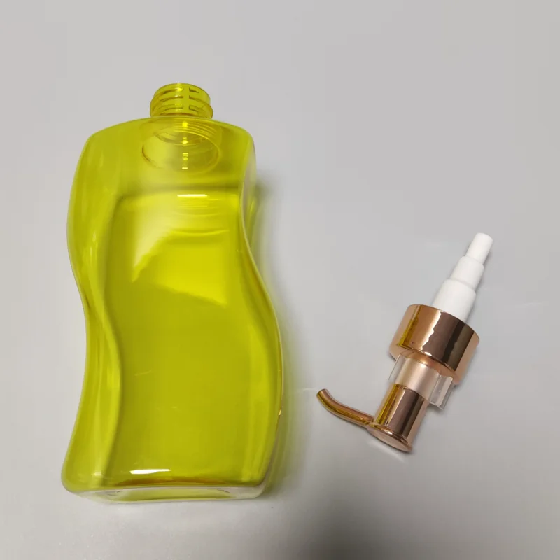 Custom Color Printed Plastic Empty Bottles 500ml Unique Shape Cosmetic Shampoo Bottle Packaging