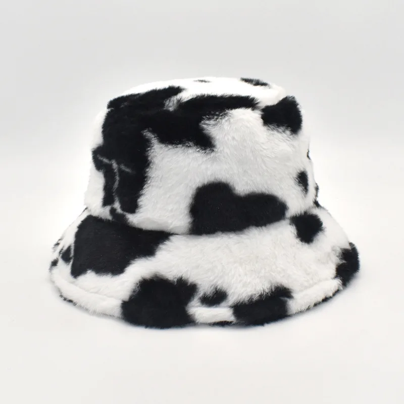 cow bucket hat fluffy