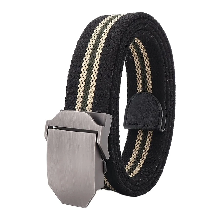 Adjustable Outdoor Adjustable Sports Canvas Belt Men's Youth Belt Casual Jeans Automatic Buckle Tactical Belt