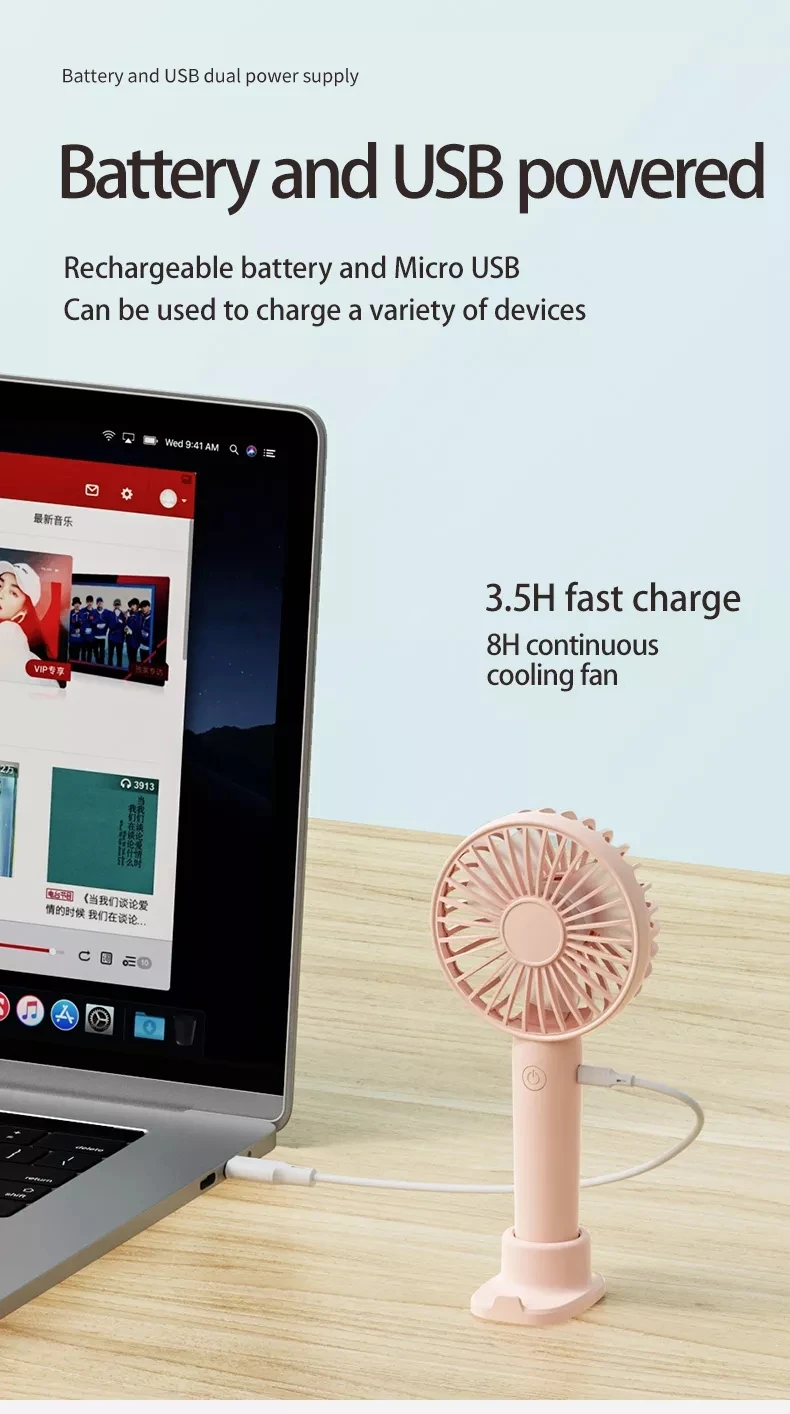 2022 Portable Leafless Usb Mini Fan Air Cooler Oem Multiple Colour Rechargeable Handheld