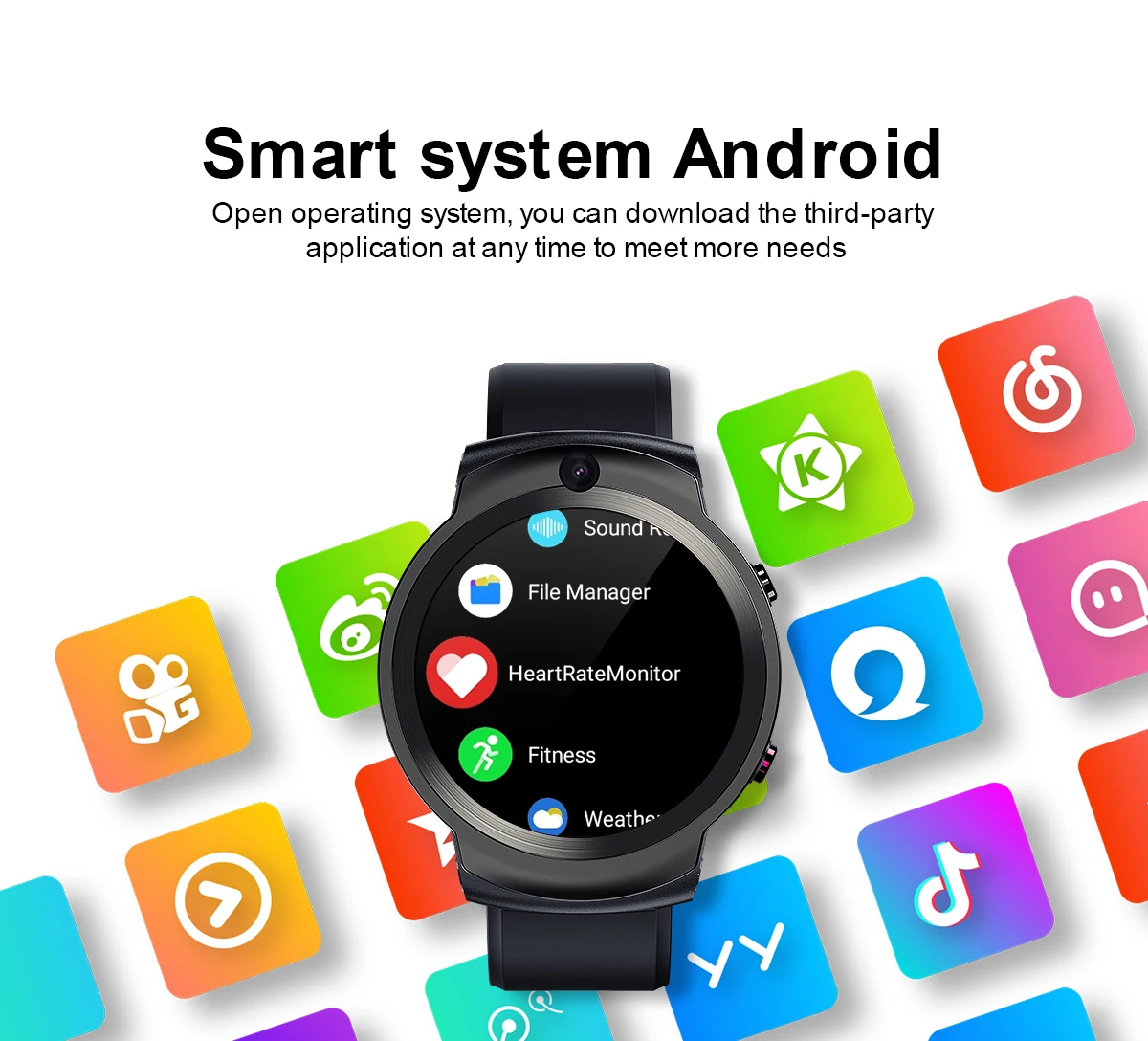 SM28 Smart Watch Men Face ID 1.6inch Full Touch Screen Android 7.1 3G RAM 32G ROM LTE 4G GPS WIFI Smartwatch Heart Rate Monitor
