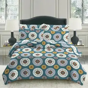 Hot Sell Africans Floral Printing 3PCS Kind Size Polyester Sheet Set