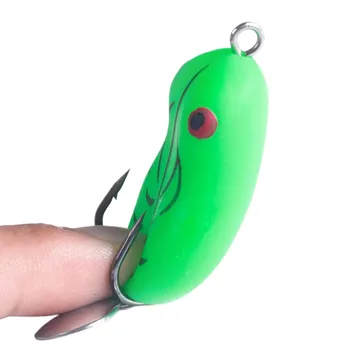 Cheery 4.5cm/5.4G 5cm/11.5G Top Water Frog Soft Bait Artificial Silicone with Double Hook for River Fishing – Soft Lure – view 3