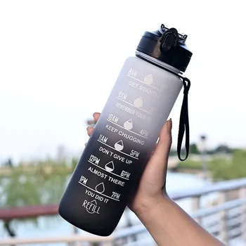 Wholesale Running Water Jug Motivational Water Bottle Leak-Proof Tritan Water Bottle With Time Marker