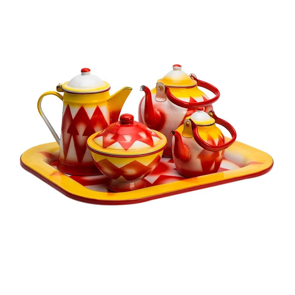 New Design Coffee Enamel Kettle Set