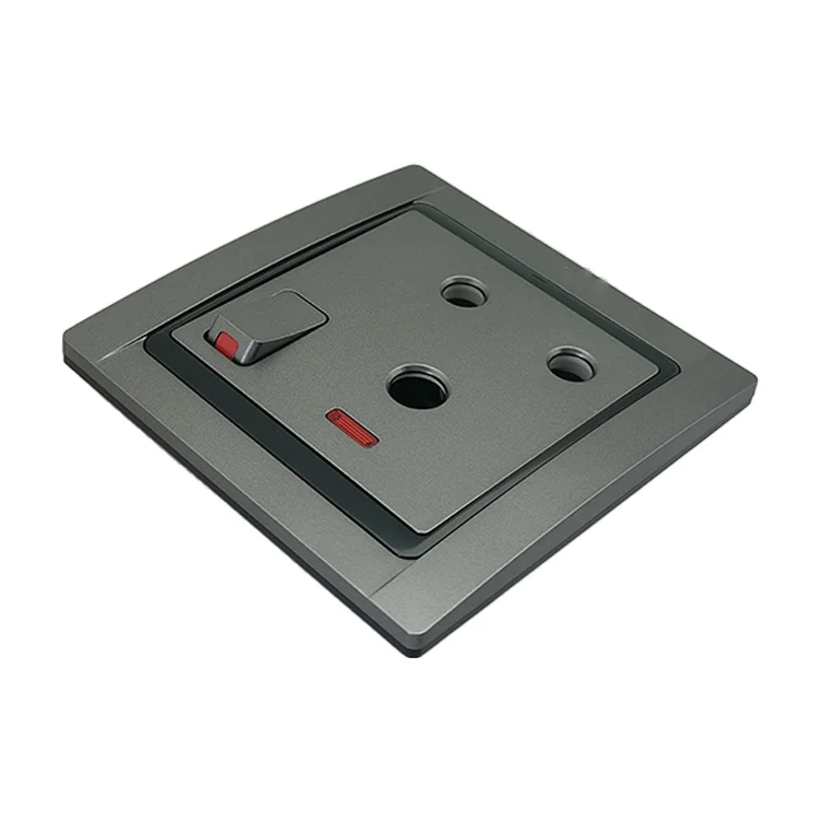 VNX 15A UK Standard Silver Color 15A 250V High Quality 3 Pin Socket