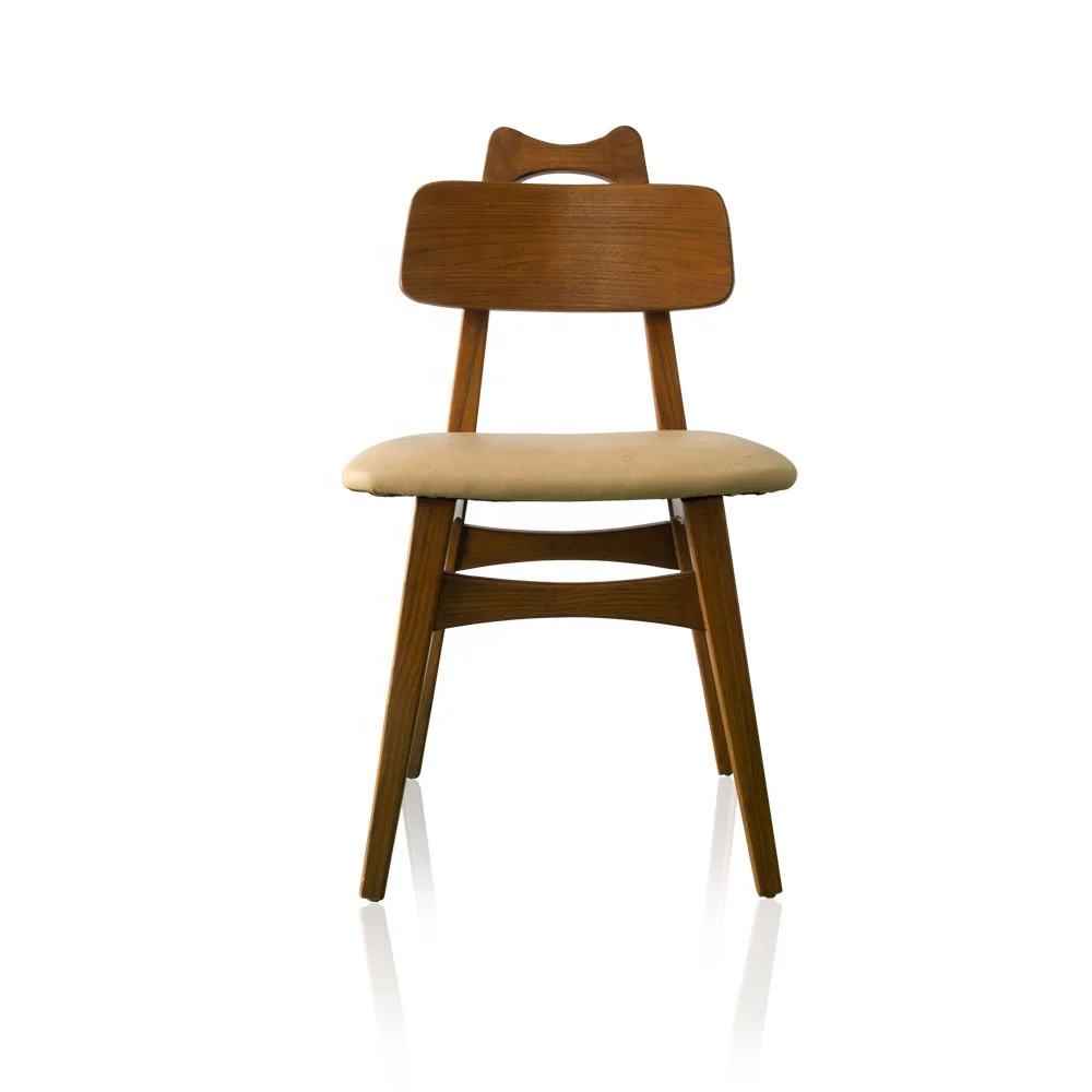 Solid Wood Side Chair Modern Curved Back For Dining Room And Restaurants Buy Wood Chairs For Restaurants